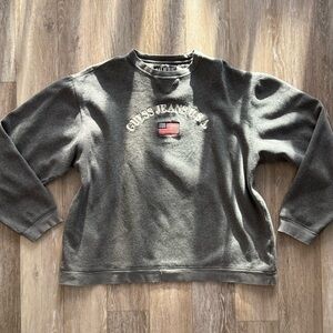GUESS Men's Charcoal Crewneck Sweater